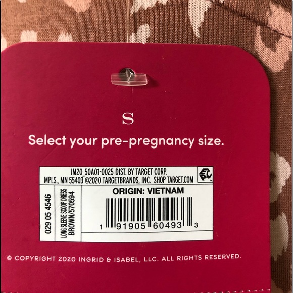 Isabel Maternity Women’s Dress Small Pink/Cream - Picture 5 of 8